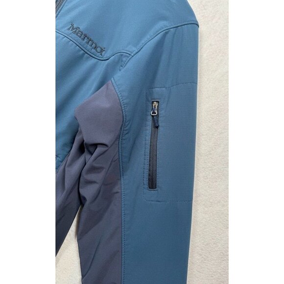 Marmot Approach Jacket Blue Full Zip Softshell Lined M 8064-3-K Men's Small S - Picture 9 of 12
